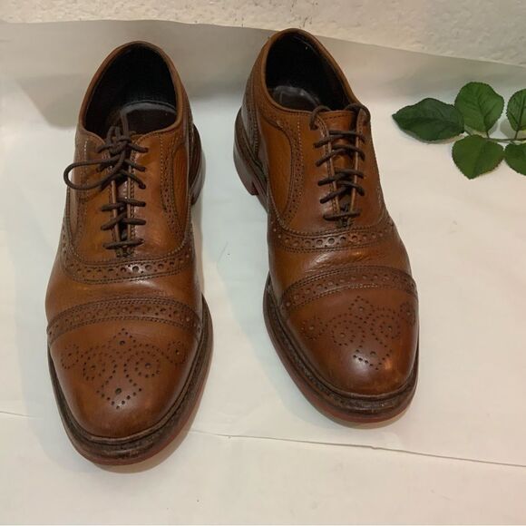 Allen Edmonds Strandmok Cap Toe Brown Oxfords Red Dainite Soles Men\'s Size 8.5 E main image 8